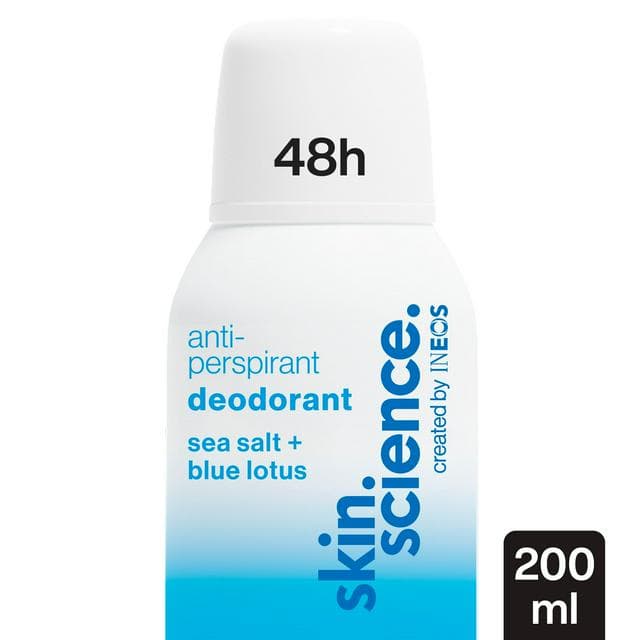 Ineos 200ml Sea Salt + Blue Lotus Skin Science Antiperspirant Deodorant Spray - gallery image 1