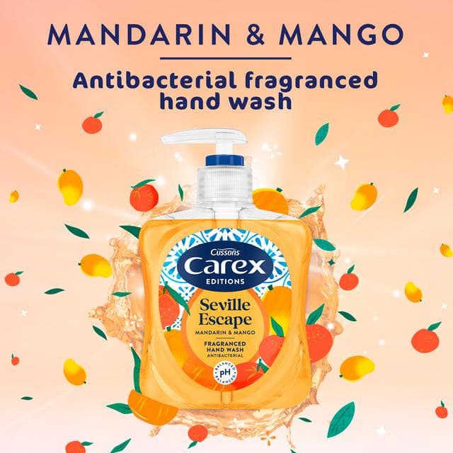 Carex Editions 250ml Seville Escape Mandarin & Mango Antibacterial Hand Wash - gallery image 3