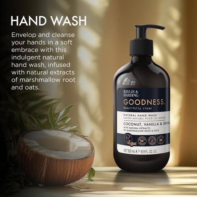 Baylis & Harding 500ml Goodness Coconut, Vanilla & Shea Hand Wash - gallery image 2