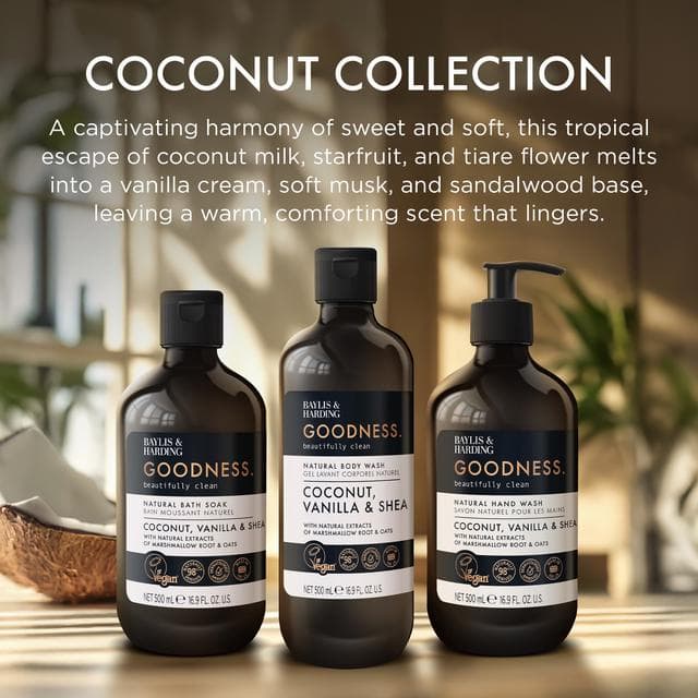 Baylis & Harding 500ml Goodness Coconut, Vanilla & Shea Hand Wash - gallery image 3