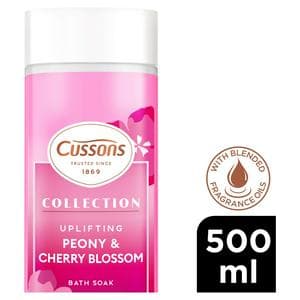 Cussons Collection 500ml Uplifting Peony & Cherry Blossom Bath Soak