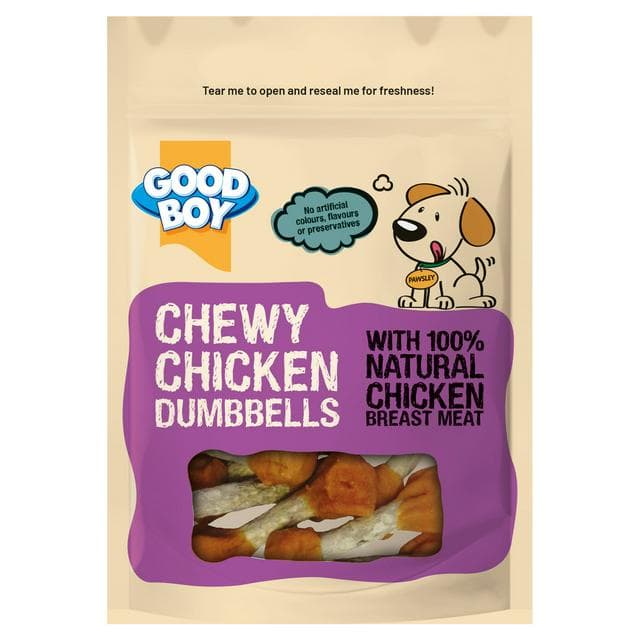 Good Boy 90g Chewy Chicken Dumbbells Dog Treats - gallery image 1