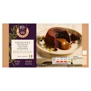 Sainsbury's Discovery 2 x 110g Chocolate & Pistachio Melting Puddings, Taste the Difference