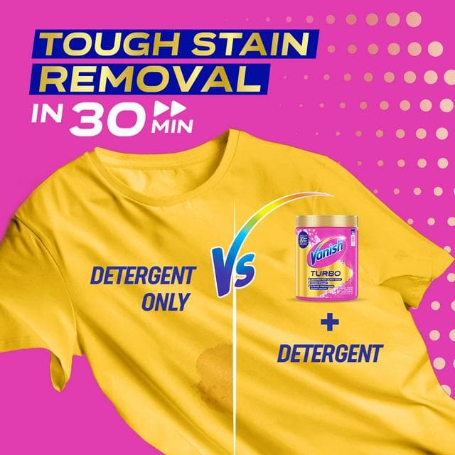 Vanish Turbo Fast Acting Stain Remover Washing Powder 850g - gallery image 3