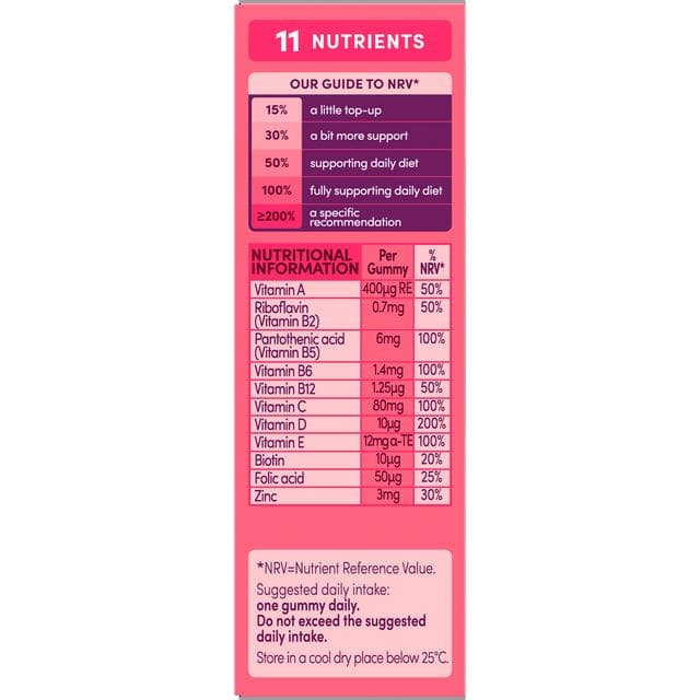 Bassetts 30 x Strawberry Flavour 3 to 6 Years One a Day Kids Multivitamin Gummies - gallery image 4