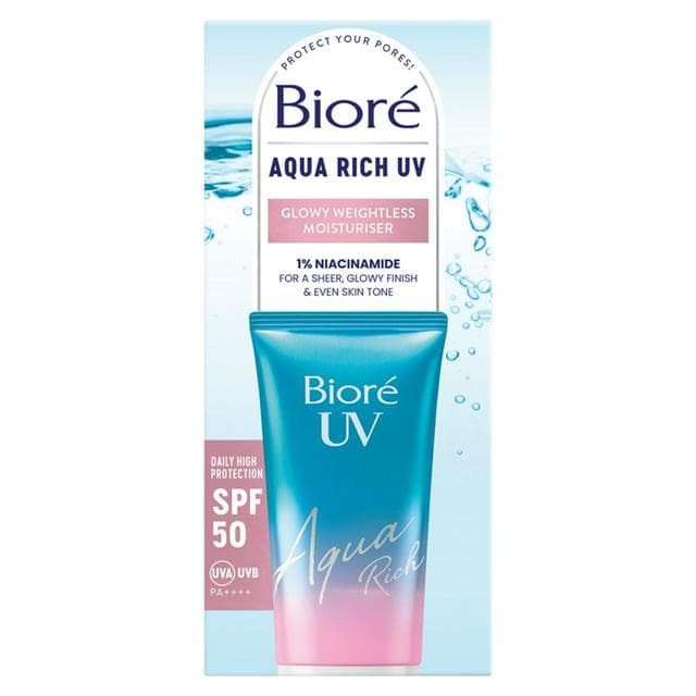 Bioré 50ml UV Aqua Rich SPF 50 Glowy Weightless Moisturiser - gallery image 1