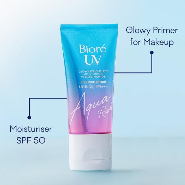Bioré 50ml UV Aqua Rich SPF 50 Glowy Weightless Moisturiser - gallery image 2
