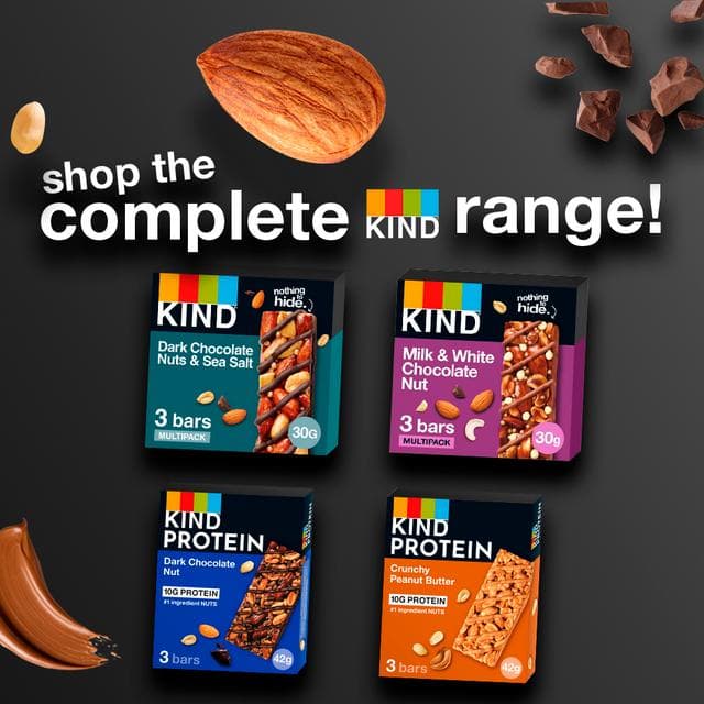 Kind 3 x 30g Milk & White Chocolate Nut Multipack Cereal Bars - gallery image 3