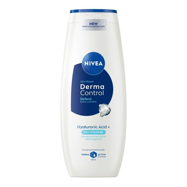 Nivea 500ml Derma Control Defend Hyaluronic Acid & Pro Vitamin B5 Shower Gel - gallery image 1
