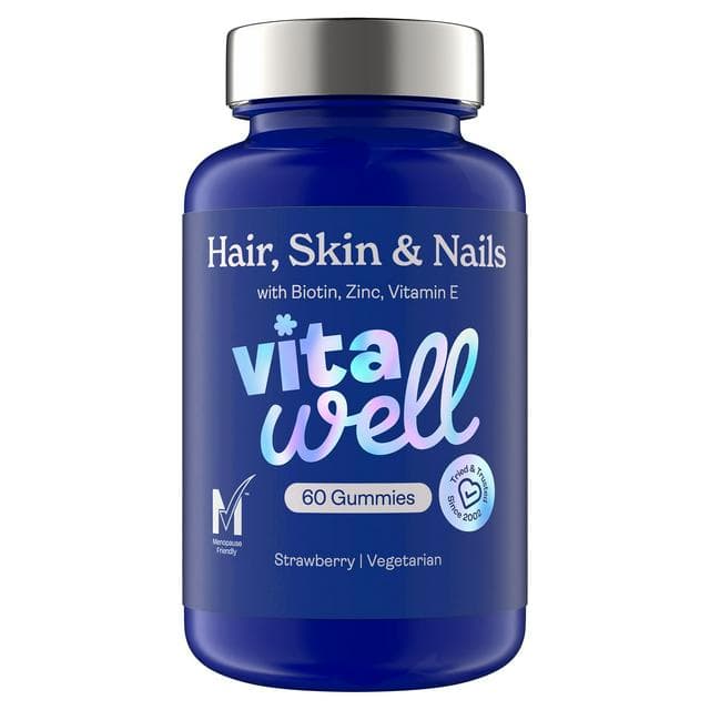 Vitawell 60 x Hair, Skin & Nails Strawberry Gummies - gallery image 1