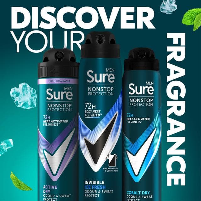 Sure Men 250ml Nonstop Protection Cobalt Dry Antiperspirant Aerosol Deodorant Spray, FIFA Limited Collection - gallery image 5