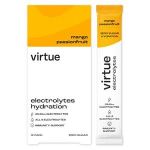 Virtue 12 x 4.5g Mango Passionfruit Electrolytes Hydration Sachets