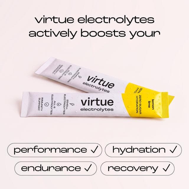 Virtue 12 x 5g Lemon Lime Electrolytes Hydration Sachets - gallery image 3