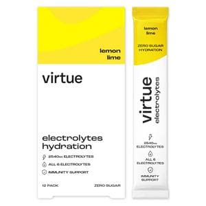 Virtue 12 x 5g Lemon Lime Electrolytes Hydration Sachets