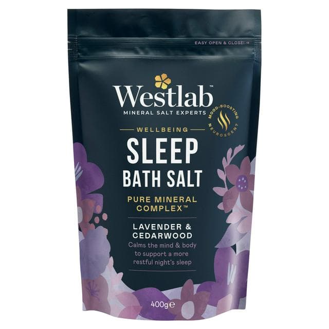 Westlab 400g Lavender & Cedarwood Sleep Wellbeing Bath Salt - gallery image 1