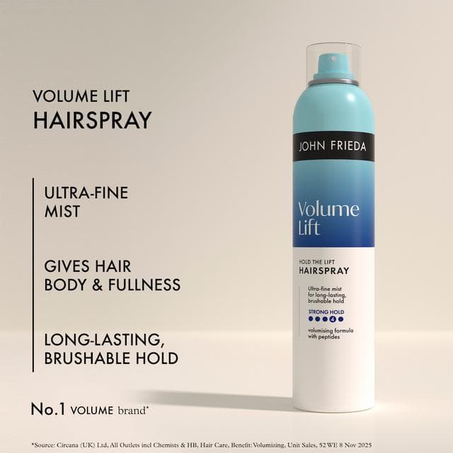 John Frieda 250ml Volume Hold the Lift Hairspray - gallery image 3