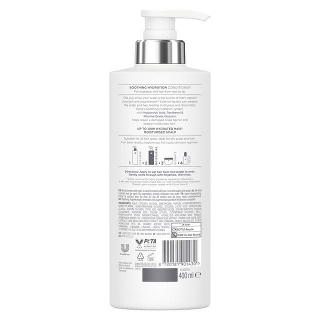 Dove 400ml Scalp + Hair Therapy Soothing Hydration Conditioner - gallery image 6