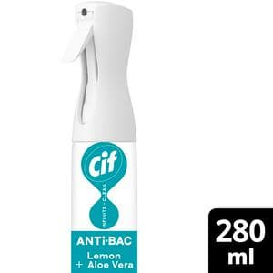 Cif 280ml Infinite Clean Lemon & Aloe Vera Antibacterial Cleaner Spray