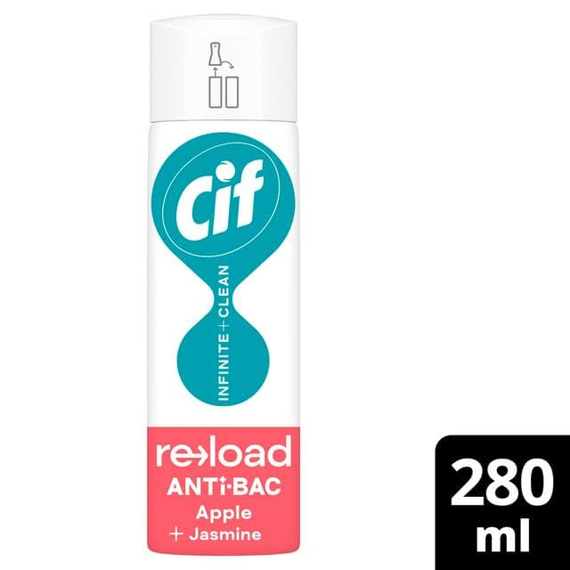 Cif 280ml Infinite Clean Antibacterial Cleaner Refill Apple & Jasmine - gallery image 1