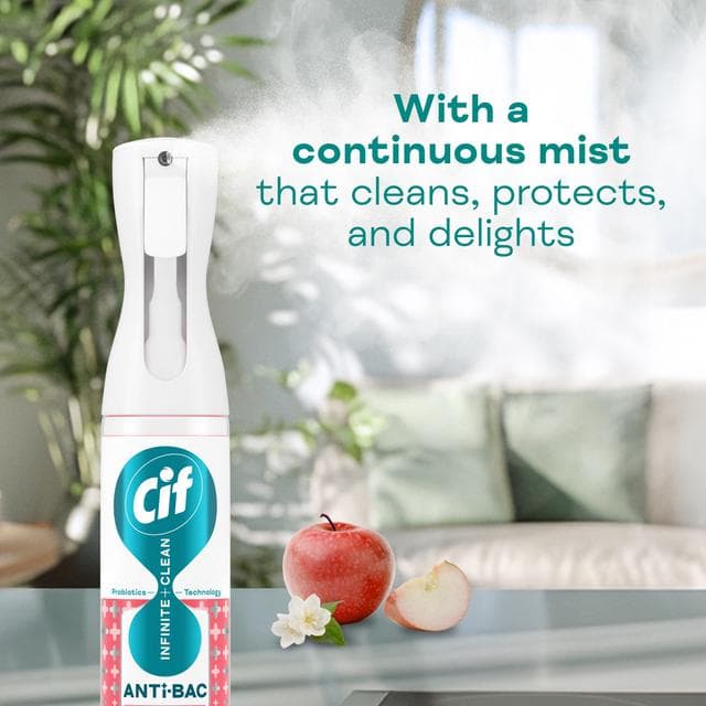 Cif 280ml Infinite Clean Antibacterial Cleaner Refill Apple & Jasmine - gallery image 4
