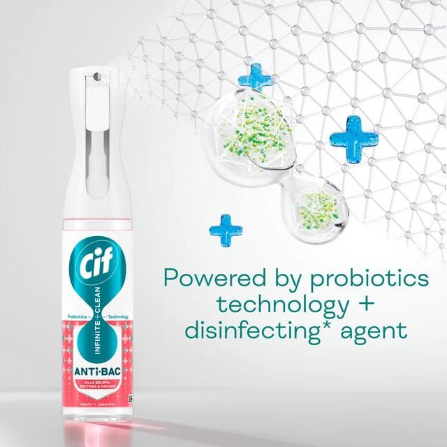 Cif 280ml Infinite Clean Antibacterial Cleaner Refill Apple & Jasmine - gallery image 6