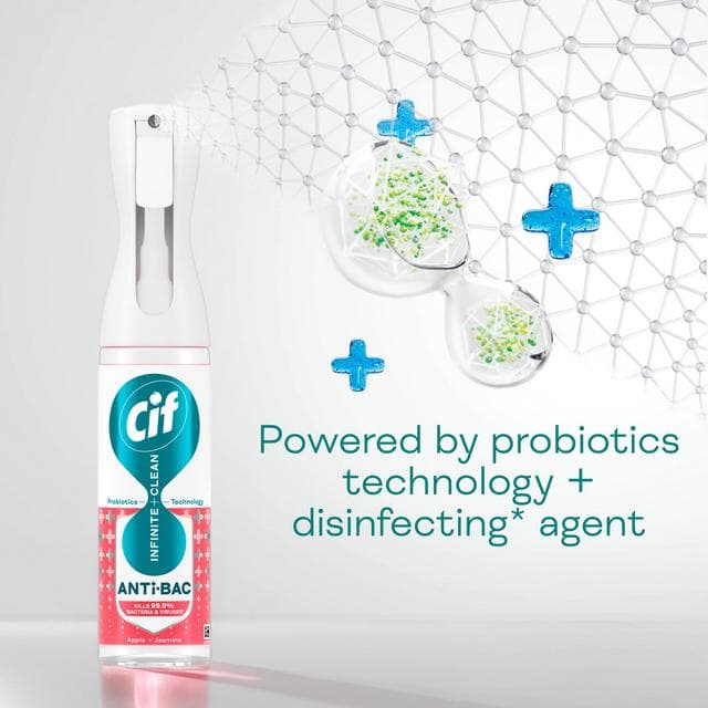 Cif 280ml Infinite Clean Antibacterial Cleaner Refill Apple & Jasmine - gallery image 6