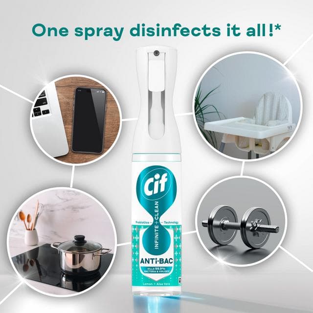 Cif 280ml Infinite Clean Antibacterial Cleaner Refill Lemon & Aloe Vera - gallery image 5