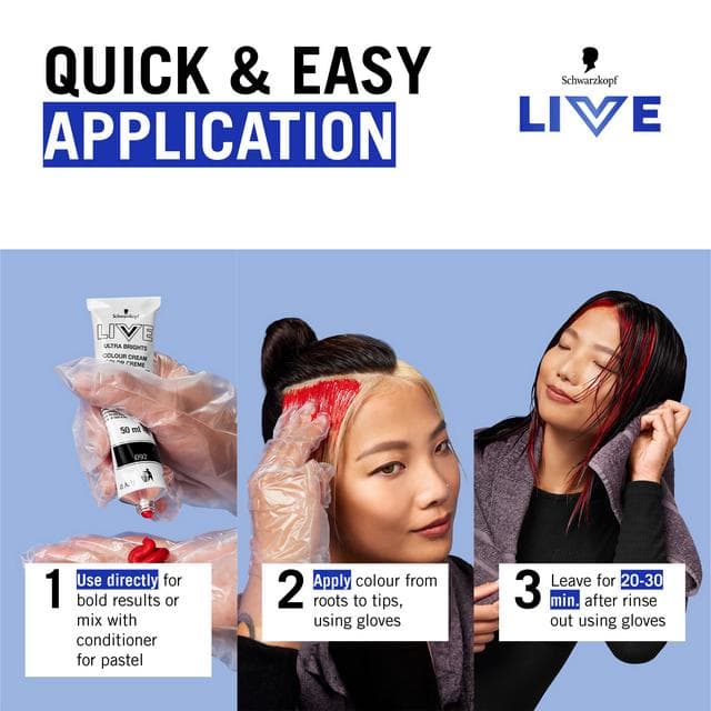 Schwarzkopf 026 Dark Red Live Colour Moment Semi Permanent Hair Dye - gallery image 6