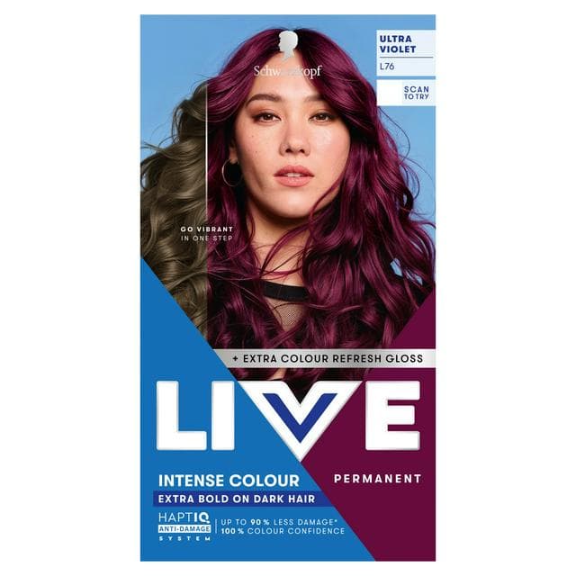 Schwarzkopf L76 Ultra Violet Live Intense Colour Permanent Hair Dye - gallery image 1