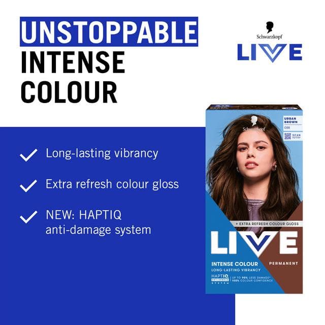 Schwarzkopf 088 Urban Brown Live Intense Colour Permanent Hair Dye - gallery image 3