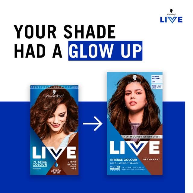 Schwarzkopf 088 Urban Brown Live Intense Colour Permanent Hair Dye - gallery image 4