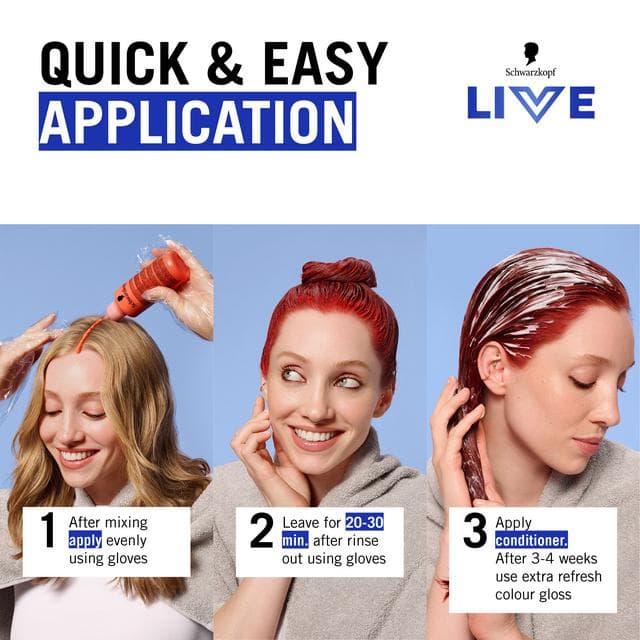 Schwarzkopf 043 Red Passion Live Intense Colour Permanent Hair Dye - gallery image 6