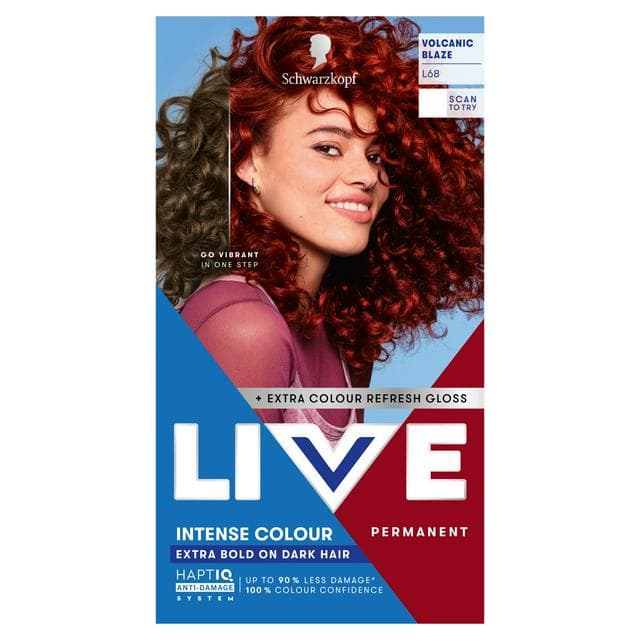 Schwarzkopf Live Intense Colour L68 Volcanic Blaze Permanent Hair Dye - gallery image 1
