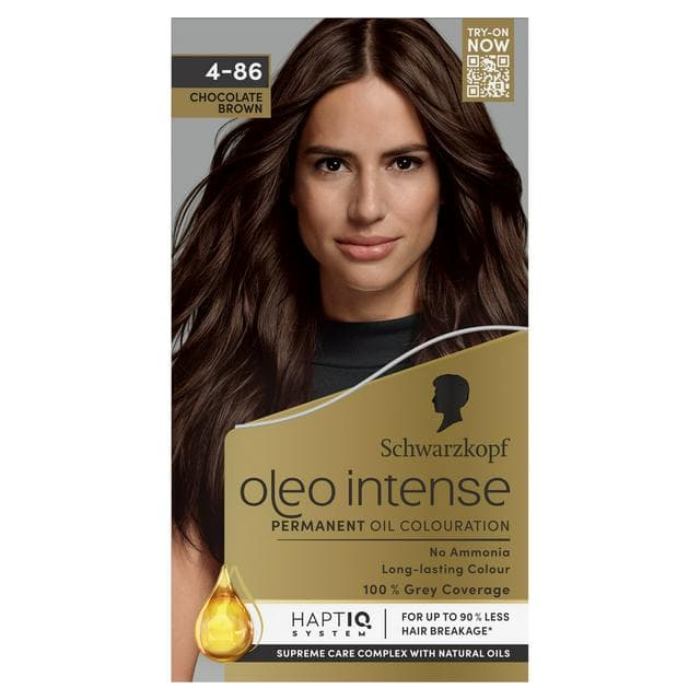 Schwarzkopf Oleo Intense Oil Colouration 4-86 Chocolate Brown Permanent Hair Dye - gallery image 1