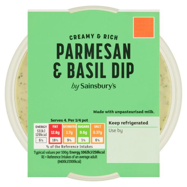 Sainsbury's 200g Parmesan & Basil Dip - gallery image 1