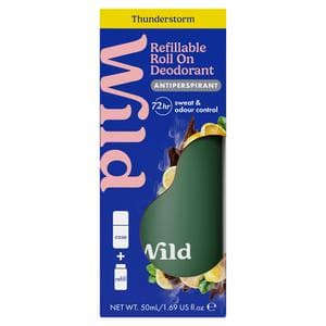 Wild 50ml Thunderstorm Antiperspirant Refillable Roll On Deodorant