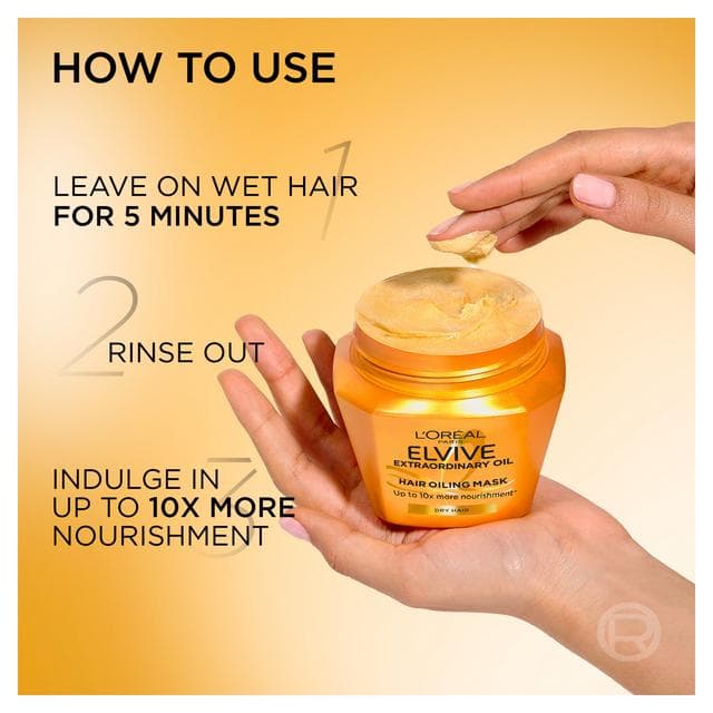 L'Oréal Paris Elvive Extraordinary 300ml Oiling Hair Mask - gallery image 5
