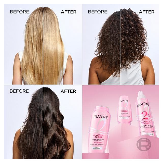 L'Oréal Paris Elvive Glycolic Gloss 150ml Shine Glazing Leave In Hair Serum - gallery image 4