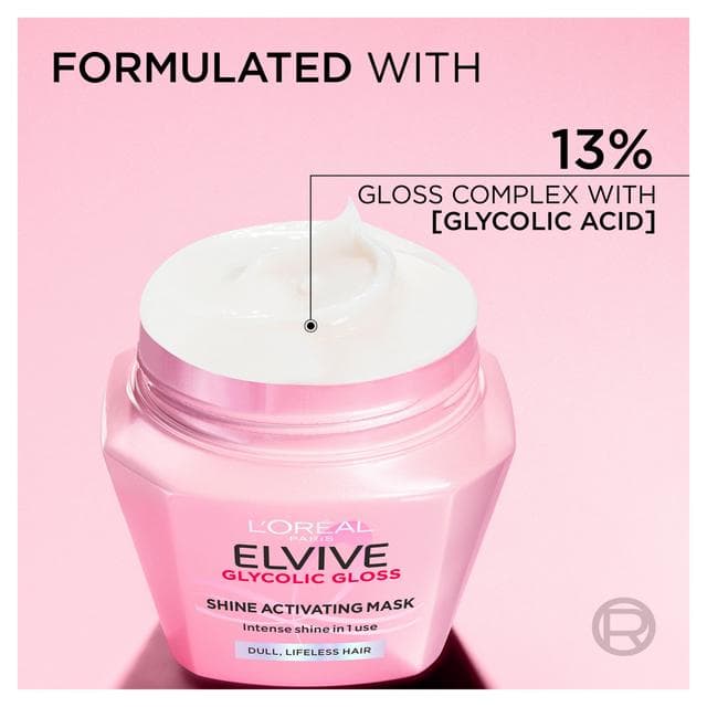 L'Oréal Paris Elvive Glycolic Gloss 300ml Shine Activating Hair Mask - gallery image 4