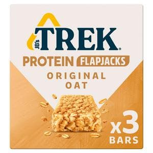 Trek 3 x 50g Original Oat Protein Flapjack Cereal Bars