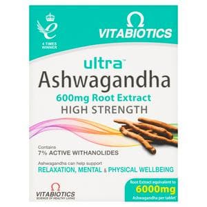 Vitabiotics Ultra 30 x Ashwagandha Root Extract 600mg Tablets