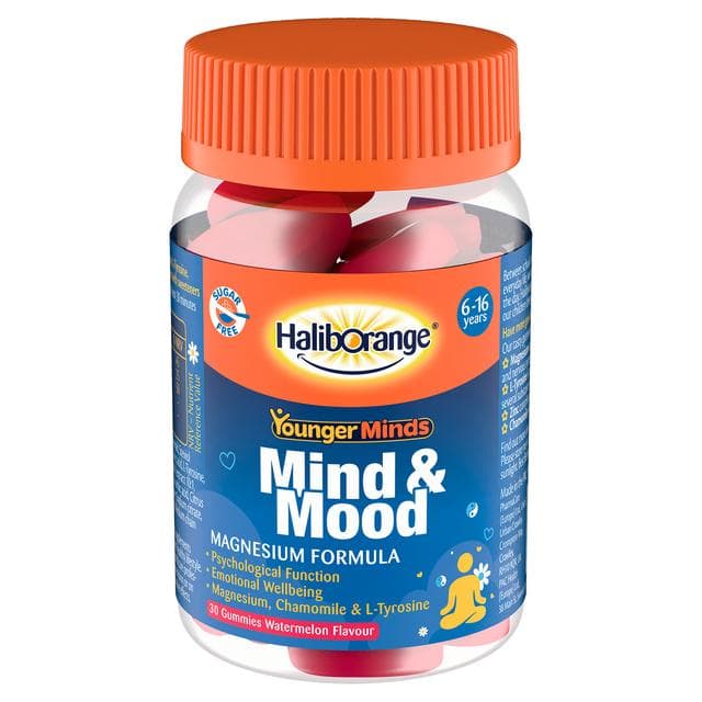 Haliborange 30 x Mind & Mood 6 to 16 Years Watermelon Flavour Gummies - gallery image 2