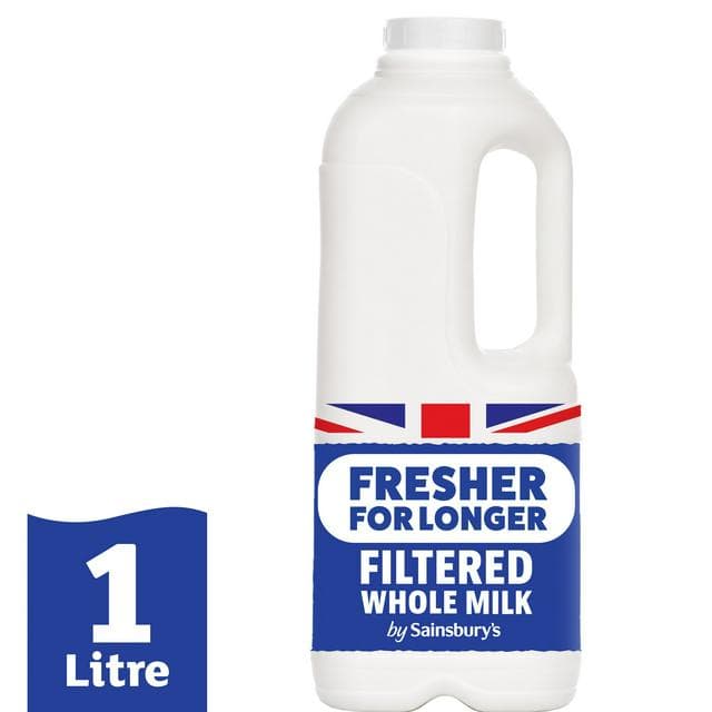 Sainsbury’s 1L Fresher For Longer Filtered Whole Milk - gallery image 1