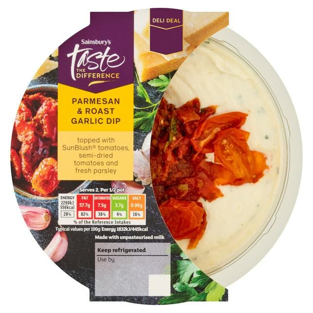 Sainsbury's 250g Parmesan & Roast Garlic Dip, Taste the Difference - gallery image 1
