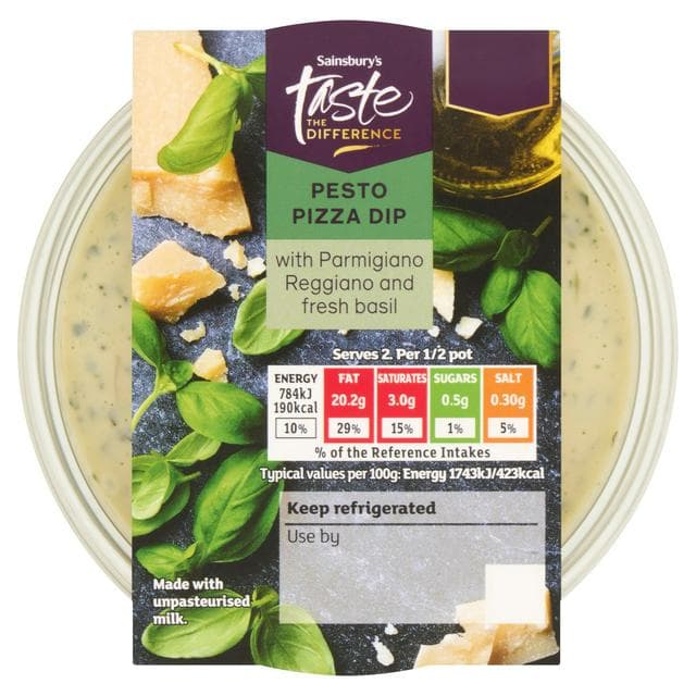 Sainsbury's 90g Pesto Pizza Dip, Taste the Difference - gallery image 1