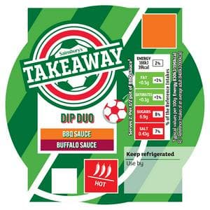 Sainsbury's Takeaway 80g BBQ & Buffalo Sauce Dip Duo