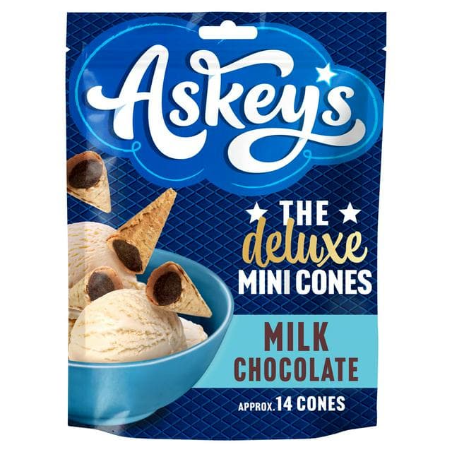 Askeys 70g Milk Chocolate the Deluxe Mini Cones - gallery image 1