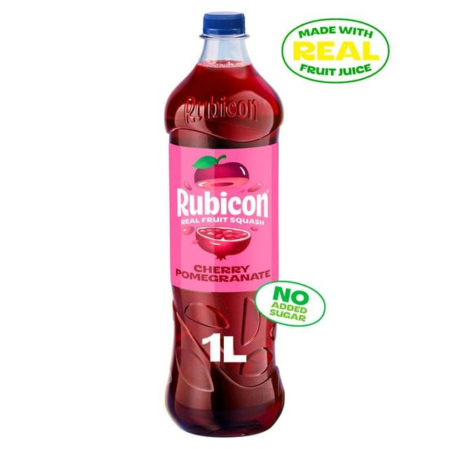 Rubicon 1L Real Fruit Cherry Pomegranate No Added Sugar Squash - gallery image 1