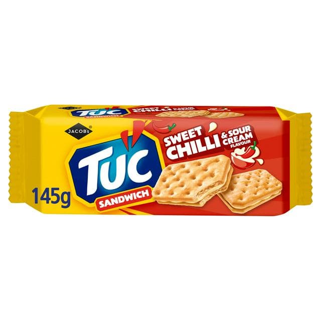 Jacob's Tuc Sandwich 145g Sweet Chilli & Sour Cream Flavour Cracker - gallery image 1