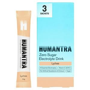 Humantra 3 x 3.9g Lychee Zero Sugar Electrolyte Drink Sachets
